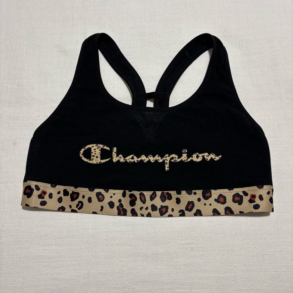 Champion Black & Leopard Sports Bra
